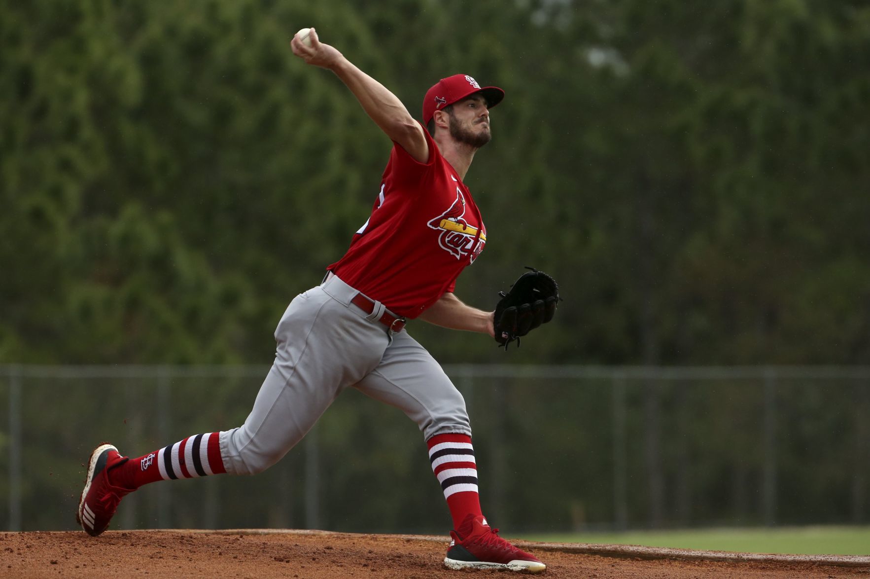 Rain shows during Saturday workout at Spring Training
